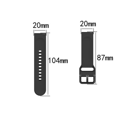 For Amazfit GTS4 Mini Solid Color Soft Silicone Watch Band, S Size, Large Size
