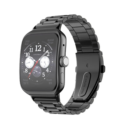 Three-bead Flat Buckle Stainless Steel Watch Band, For OPPO Watch 3 Pro, For OPPO Watch 3