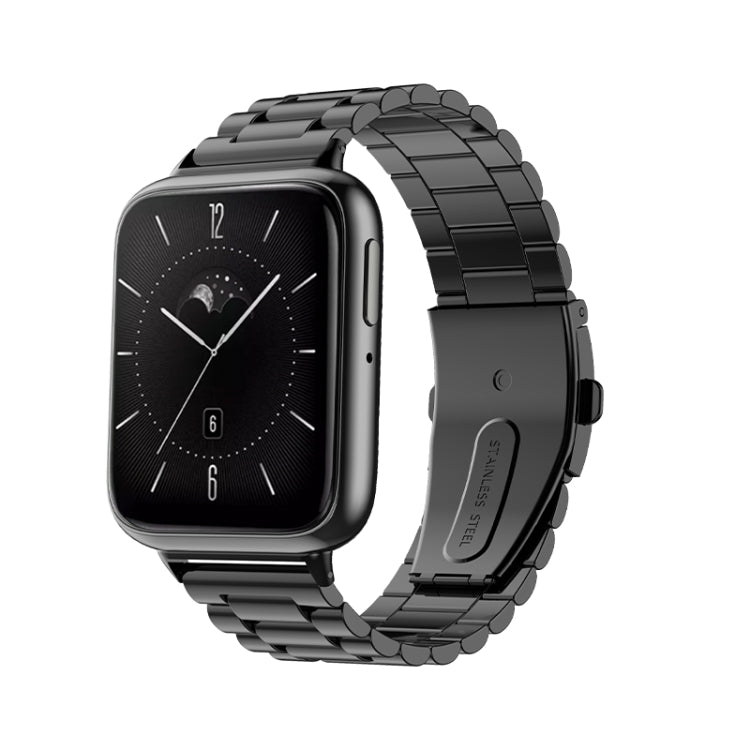 Three-bead Flat Buckle Stainless Steel Watch Band, For OPPO Watch 3 Pro, For OPPO Watch 3