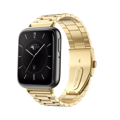 Three-bead Flat Buckle Stainless Steel Watch Band, For OPPO Watch 3 Pro, For OPPO Watch 3