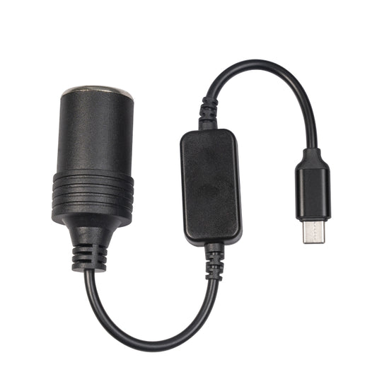 3710-03 Câble adaptateur d'alimentation élévateur pour allume-cigare de voiture, Type-C 5V vers 12V, 30cm, Type-C