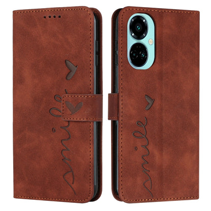 Skin Feel Heart Pattern Leather Phone Case, For Tecno Camon 19, For Tecno Camon 19 Neo, For Tecno Camon 19 Pro 5G, For Tecno Spark 9 Pro, For Tecno Spark 9T, For Tecno Pova 3