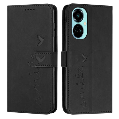 Skin Feel Heart Pattern Leather Phone Case, For Tecno Camon 19, For Tecno Camon 19 Neo, For Tecno Camon 19 Pro 5G, For Tecno Spark 9 Pro, For Tecno Spark 9T, For Tecno Pova 3
