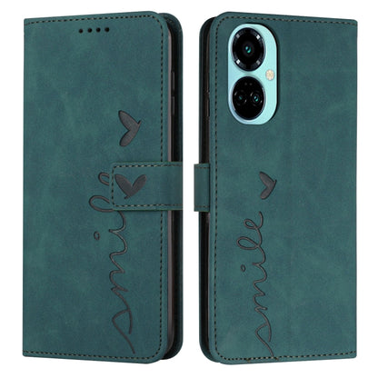 Skin Feel Heart Pattern Leather Phone Case, For Tecno Camon 19, For Tecno Camon 19 Neo, For Tecno Camon 19 Pro 5G, For Tecno Spark 9 Pro, For Tecno Spark 9T, For Tecno Pova 3