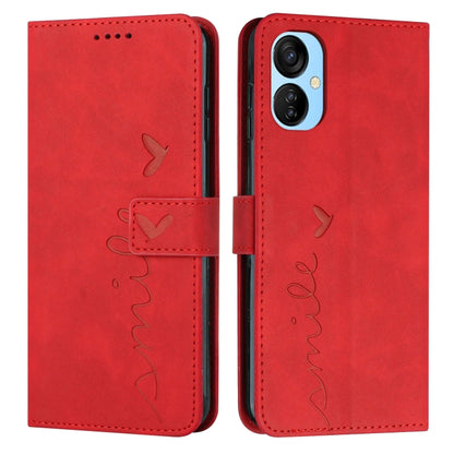 Skin Feel Heart Pattern Leather Phone Case, For Tecno Camon 19, For Tecno Camon 19 Neo, For Tecno Camon 19 Pro 5G, For Tecno Spark 9 Pro, For Tecno Spark 9T, For Tecno Pova 3