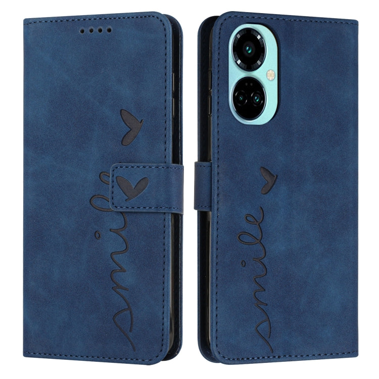Skin Feel Heart Pattern Leather Phone Case, For Tecno Camon 19, For Tecno Camon 19 Neo, For Tecno Camon 19 Pro 5G, For Tecno Spark 9 Pro, For Tecno Spark 9T, For Tecno Pova 3