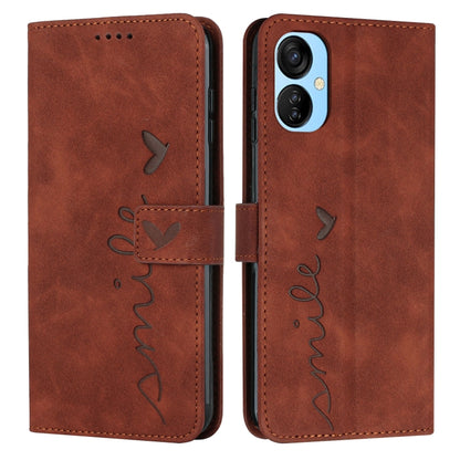 Skin Feel Heart Pattern Leather Phone Case, For Tecno Camon 19, For Tecno Camon 19 Neo, For Tecno Camon 19 Pro 5G, For Tecno Spark 9 Pro, For Tecno Spark 9T, For Tecno Pova 3