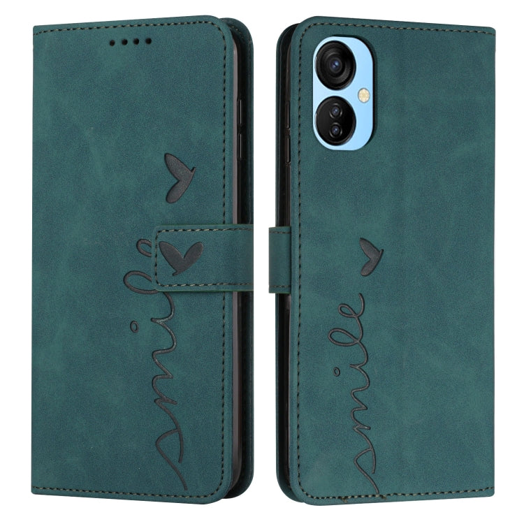 Skin Feel Heart Pattern Leather Phone Case, For Tecno Camon 19, For Tecno Camon 19 Neo, For Tecno Camon 19 Pro 5G, For Tecno Spark 9 Pro, For Tecno Spark 9T, For Tecno Pova 3