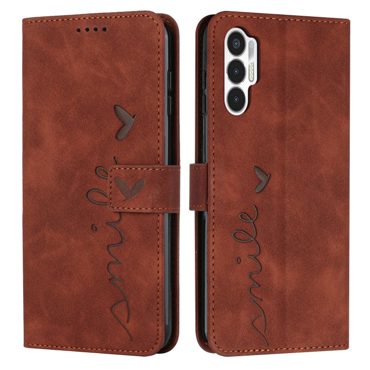 Skin Feel Heart Pattern Leather Phone Case, For Tecno Camon 19, For Tecno Camon 19 Neo, For Tecno Camon 19 Pro 5G, For Tecno Spark 9 Pro, For Tecno Spark 9T, For Tecno Pova 3