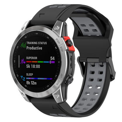 Two-color Silicone Watch Band, For Garmin Fenix 7S / 6S / 5S
