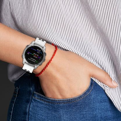 Two-color Silicone Watch Band, For Garmin Fenix 7S / 6S / 5S