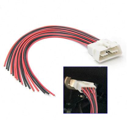 30cm 16Pin Fixed Terminal Extension Cable, Female Plug for Honda, Female Plug for Volkswagen, Male Plug, Female Plug for KIA