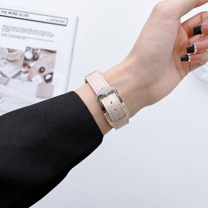 8-buckle Leather Watch Band, For Xiaomi Mi Band 7