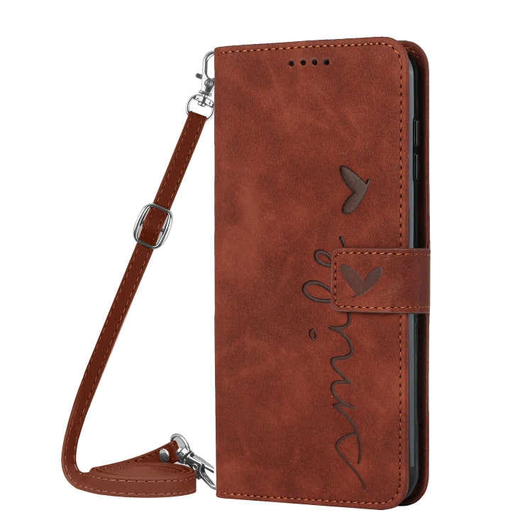 Skin Feel Heart Pattern Leather Phone Case with Lanyard, For Tecno Camon 19, For Tecno Camon 19 Neo, For Tecno Camon 19 Pro 5G, For Tecno Spark 9 Pro, For Tecno Spark 9T, For Tecno Pova 3