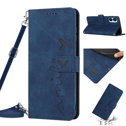 Skin Feel Heart Pattern Leather Phone Case with Lanyard, For Tecno Camon 19, For Tecno Camon 19 Neo, For Tecno Camon 19 Pro 5G, For Tecno Spark 9 Pro, For Tecno Spark 9T, For Tecno Pova 3