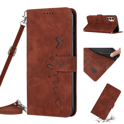 Skin Feel Heart Pattern Leather Phone Case with Lanyard, For Tecno Camon 19, For Tecno Camon 19 Neo, For Tecno Camon 19 Pro 5G, For Tecno Spark 9 Pro, For Tecno Spark 9T, For Tecno Pova 3