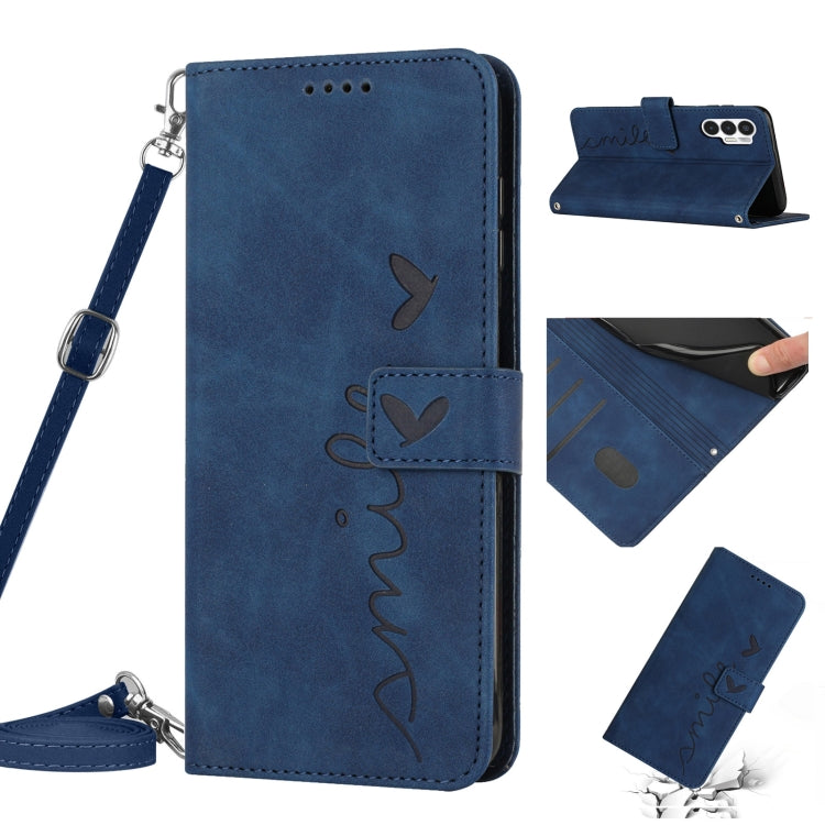 Skin Feel Heart Pattern Leather Phone Case with Lanyard, For Tecno Camon 19, For Tecno Camon 19 Neo, For Tecno Camon 19 Pro 5G, For Tecno Spark 9 Pro, For Tecno Spark 9T, For Tecno Pova 3