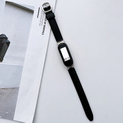Genuine Leather Watch Band, For Xiaomi Mi Band 3 / 4, For Xiaomi Mi Band 5 / 6