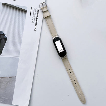 Genuine Leather Watch Band, For Xiaomi Mi Band 3 / 4, For Xiaomi Mi Band 5 / 6