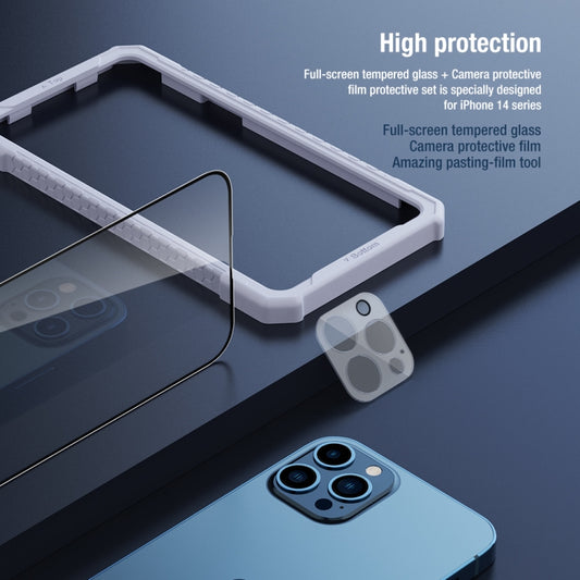 NILLKIN 2 in 1 HD Full Screen Tempered Glass Film + Camera Protector Set, For iPhone 14 Pro
