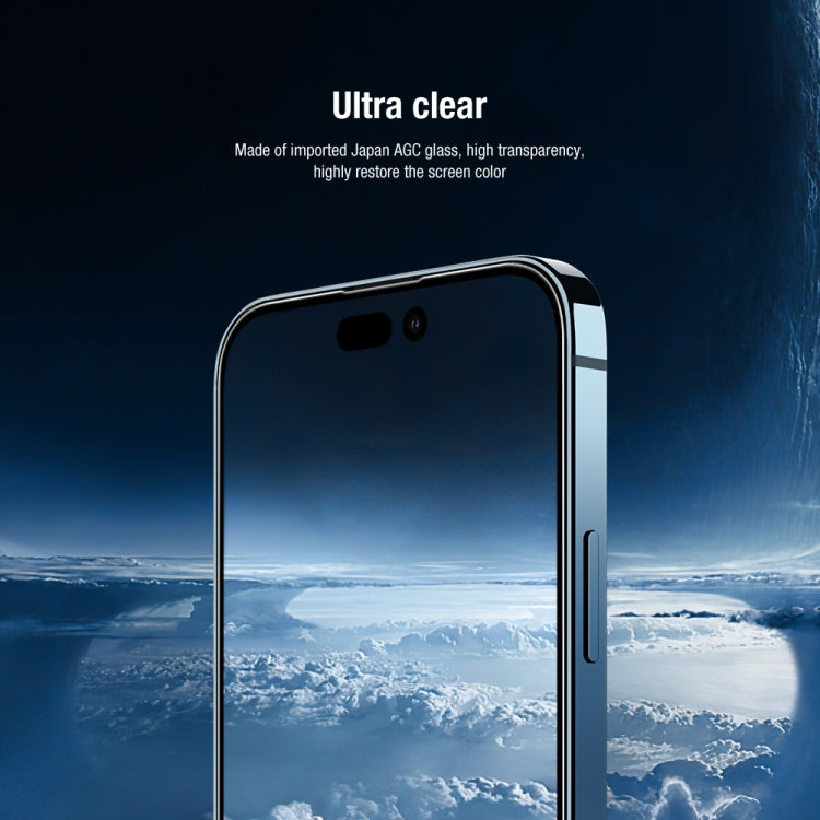 NILLKIN 2 in 1 HD Full Screen Tempered Glass Film + Camera Protector Set, For iPhone 14 Pro