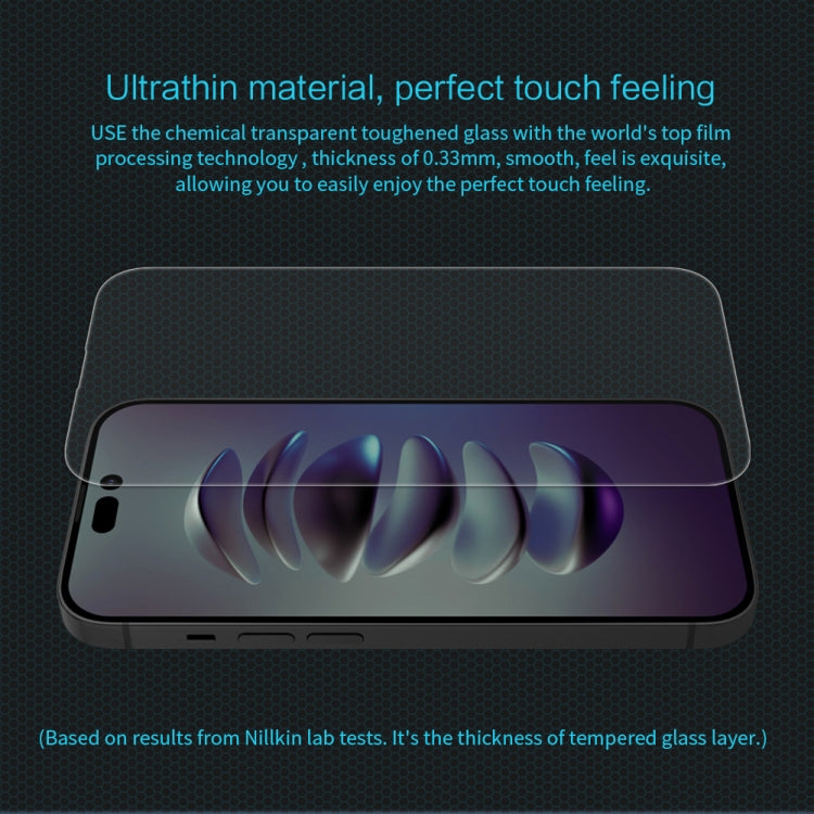 NILLKIN H 0.33mm 9H Explosion-proof Tempered Glass Film, For iPhone 14 Pro, For iPhone 14 Pro Max