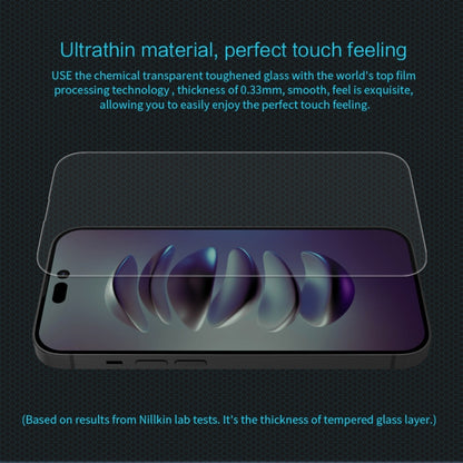 NILLKIN H 0.33mm 9H Explosion-proof Tempered Glass Film, For iPhone 14 Pro, For iPhone 14 Pro Max