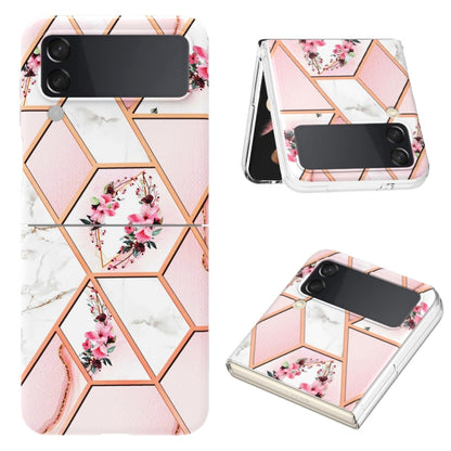Electroplating Marble Flower Pattern TPU Phone Case, For Samsung Galaxy Z Flip4, For Nothing Phone 1