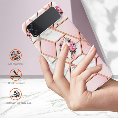 Electroplating Marble Flower Pattern TPU Phone Case, For Samsung Galaxy Z Flip4, For Nothing Phone 1