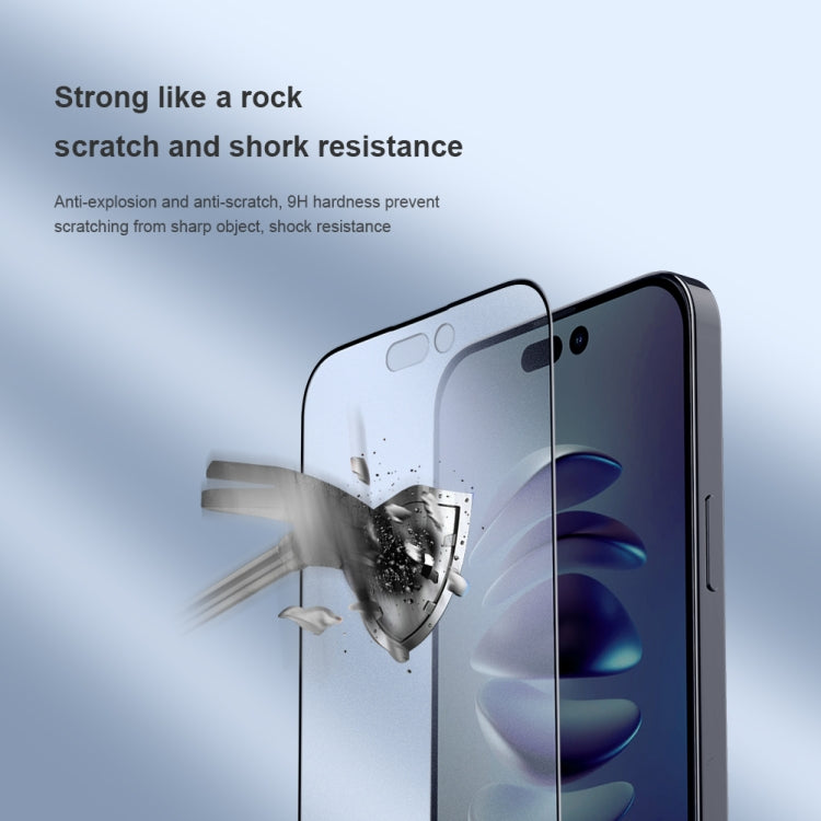 NILLKIN Fog Mirror 0.33mm 9H Full Screen Matte Tempered Glass Film, For iPhone 14 Pro