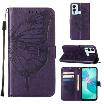 Embossed Butterfly Flip Leather Phone Case, For Infinix Hot 12 Play/Hot 12 Play NFC X6816C, For Infinix Hot 12i X665, For Infinix Hot 12 X6817, For Infinix Note 12 Pro 4G, For Infinix Note 12 Pro 5G, For Infinix Note 12 G96                             ...