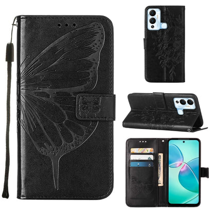 Embossed Butterfly Flip Leather Phone Case, For Infinix Hot 12 Play/Hot 12 Play NFC X6816C, For Infinix Hot 12i X665, For Infinix Hot 12 X6817, For Infinix Note 12 Pro 4G, For Infinix Note 12 Pro 5G, For Infinix Note 12 G96                             ...