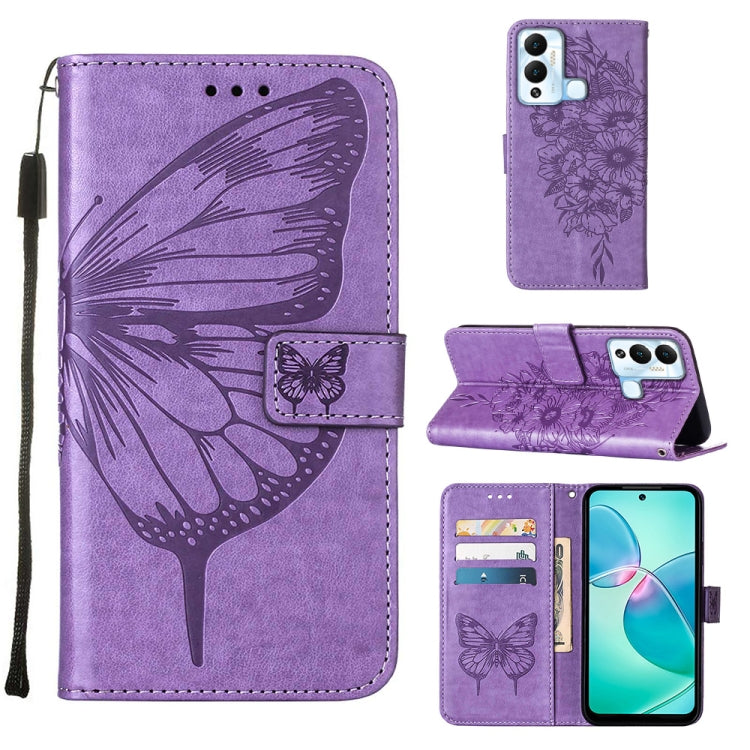 Embossed Butterfly Flip Leather Phone Case, For Infinix Hot 12 Play/Hot 12 Play NFC X6816C, For Infinix Hot 12i X665, For Infinix Hot 12 X6817, For Infinix Note 12 Pro 4G, For Infinix Note 12 Pro 5G, For Infinix Note 12 G96                             ...