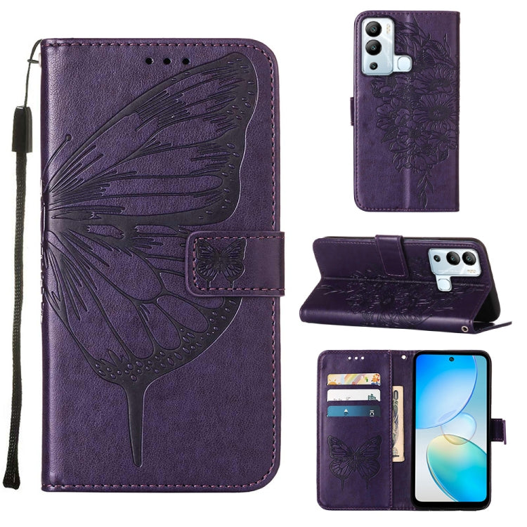 Embossed Butterfly Flip Leather Phone Case, For Infinix Hot 12 Play/Hot 12 Play NFC X6816C, For Infinix Hot 12i X665, For Infinix Hot 12 X6817, For Infinix Note 12 Pro 4G, For Infinix Note 12 Pro 5G, For Infinix Note 12 G96                             ...