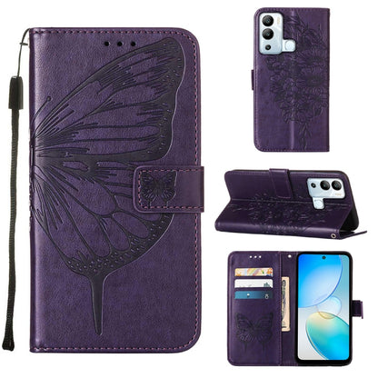 Embossed Butterfly Flip Leather Phone Case, For Infinix Hot 12 Play/Hot 12 Play NFC X6816C, For Infinix Hot 12i X665, For Infinix Hot 12 X6817, For Infinix Note 12 Pro 4G, For Infinix Note 12 Pro 5G, For Infinix Note 12 G96                             ...