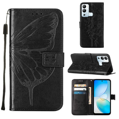 Embossed Butterfly Flip Leather Phone Case, For Infinix Hot 12 Play/Hot 12 Play NFC X6816C, For Infinix Hot 12i X665, For Infinix Hot 12 X6817, For Infinix Note 12 Pro 4G, For Infinix Note 12 Pro 5G, For Infinix Note 12 G96                             ...