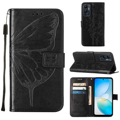 Embossed Butterfly Flip Leather Phone Case, For Infinix Hot 12 Play/Hot 12 Play NFC X6816C, For Infinix Hot 12i X665, For Infinix Hot 12 X6817, For Infinix Note 12 Pro 4G, For Infinix Note 12 Pro 5G, For Infinix Note 12 G96                             ...