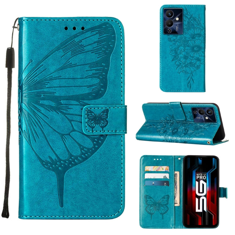 Embossed Butterfly Flip Leather Phone Case, For Infinix Hot 12 Play/Hot 12 Play NFC X6816C, For Infinix Hot 12i X665, For Infinix Hot 12 X6817, For Infinix Note 12 Pro 4G, For Infinix Note 12 Pro 5G, For Infinix Note 12 G96                             ...