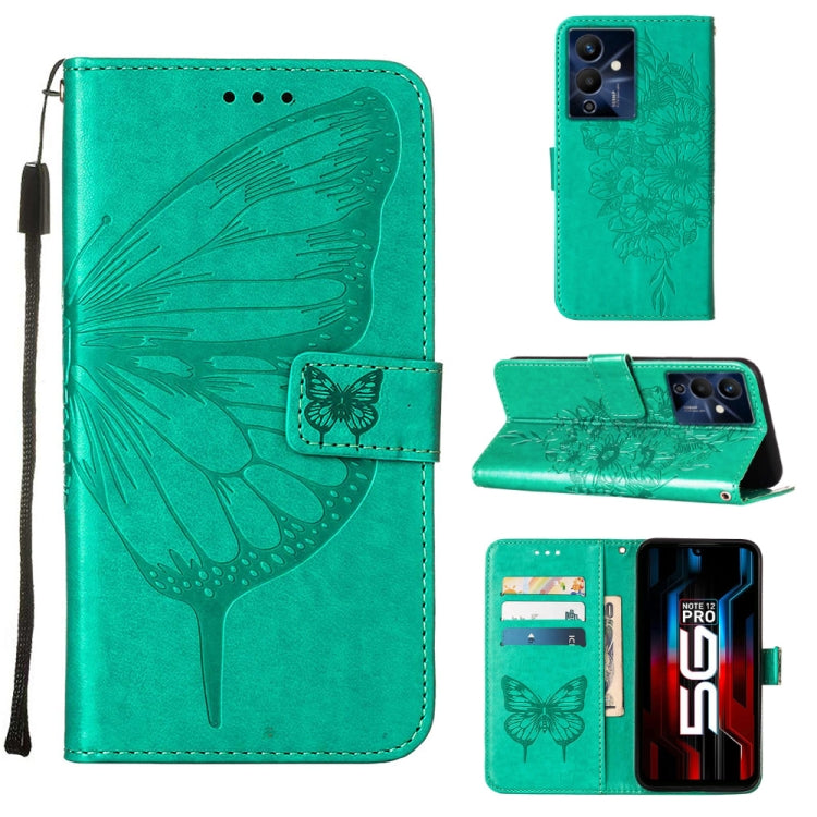Embossed Butterfly Flip Leather Phone Case, For Infinix Hot 12 Play/Hot 12 Play NFC X6816C, For Infinix Hot 12i X665, For Infinix Hot 12 X6817, For Infinix Note 12 Pro 4G, For Infinix Note 12 Pro 5G, For Infinix Note 12 G96                             ...