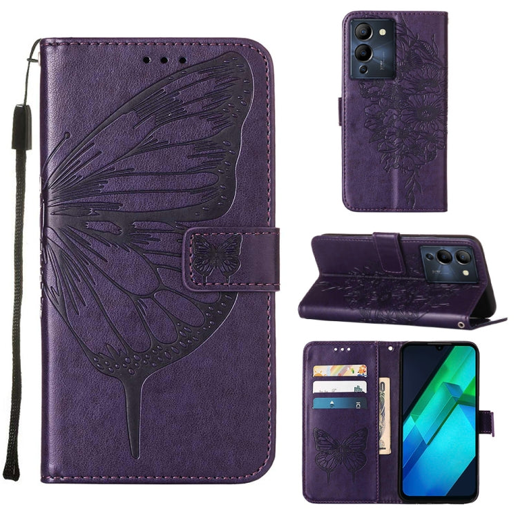 Embossed Butterfly Flip Leather Phone Case, For Infinix Hot 12 Play/Hot 12 Play NFC X6816C, For Infinix Hot 12i X665, For Infinix Hot 12 X6817, For Infinix Note 12 Pro 4G, For Infinix Note 12 Pro 5G, For Infinix Note 12 G96                             ...