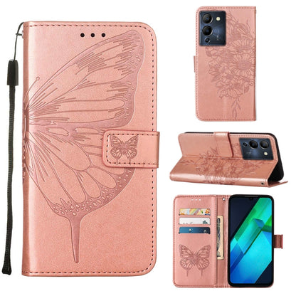 Embossed Butterfly Flip Leather Phone Case, For Infinix Hot 12 Play/Hot 12 Play NFC X6816C, For Infinix Hot 12i X665, For Infinix Hot 12 X6817, For Infinix Note 12 Pro 4G, For Infinix Note 12 Pro 5G, For Infinix Note 12 G96                             ...
