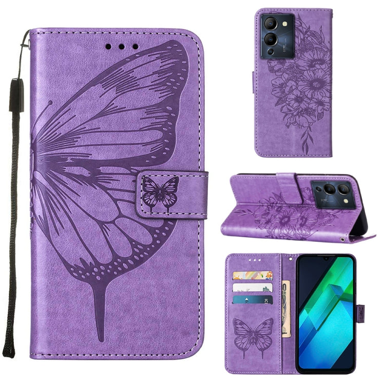 Embossed Butterfly Flip Leather Phone Case, For Infinix Hot 12 Play/Hot 12 Play NFC X6816C, For Infinix Hot 12i X665, For Infinix Hot 12 X6817, For Infinix Note 12 Pro 4G, For Infinix Note 12 Pro 5G, For Infinix Note 12 G96                             ...