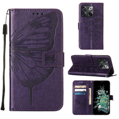Embossed Butterfly Flip Leather Phone Case, For OnePlus 10T 5G Global, For Tecno Camon 19, For Tecno Camon 19 NEO, For Tecno Camon 19 Pro 5G, For Tecno POP 6, For Tecno Pova 3/LE7, For Tecno Spark 9 Pro/Spark 9T, For vivo S10e 5G/V23e 4G/V23E 5G/Y75 4G...