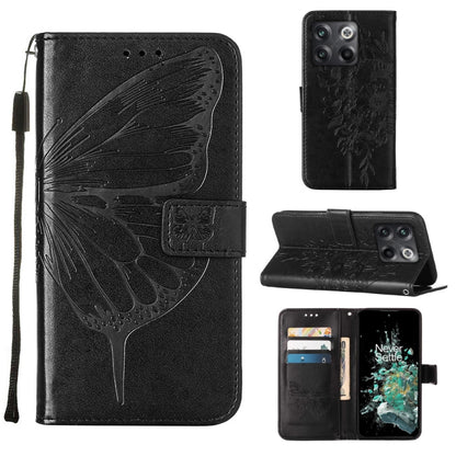 Embossed Butterfly Flip Leather Phone Case, For OnePlus 10T 5G Global, For Tecno Camon 19, For Tecno Camon 19 NEO, For Tecno Camon 19 Pro 5G, For Tecno POP 6, For Tecno Pova 3/LE7, For Tecno Spark 9 Pro/Spark 9T, For vivo S10e 5G/V23e 4G/V23E 5G/Y75 4G...