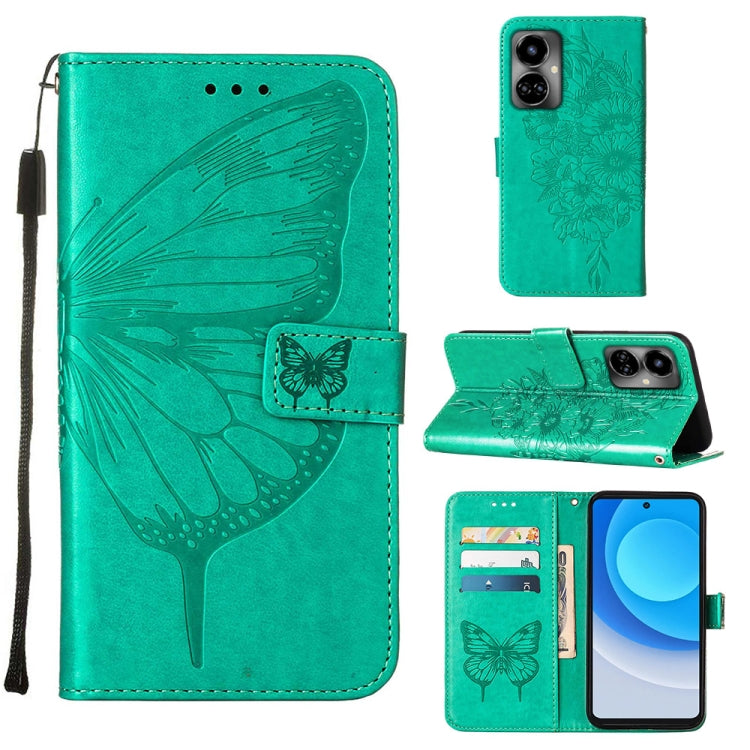 Embossed Butterfly Flip Leather Phone Case, For OnePlus 10T 5G Global, For Tecno Camon 19, For Tecno Camon 19 NEO, For Tecno Camon 19 Pro 5G, For Tecno POP 6, For Tecno Pova 3/LE7, For Tecno Spark 9 Pro/Spark 9T, For vivo S10e 5G/V23e 4G/V23E 5G/Y75 4G...
