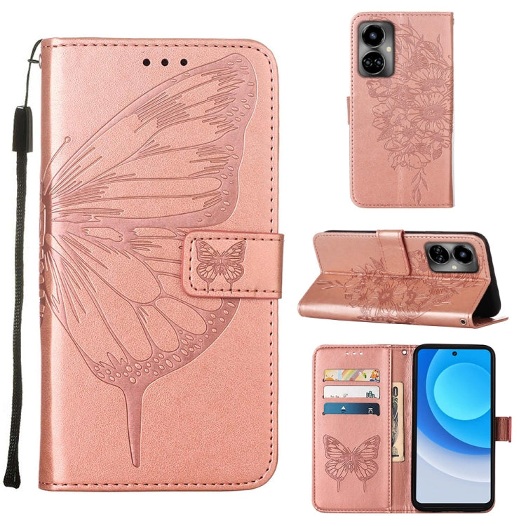 Embossed Butterfly Flip Leather Phone Case, For OnePlus 10T 5G Global, For Tecno Camon 19, For Tecno Camon 19 NEO, For Tecno Camon 19 Pro 5G, For Tecno POP 6, For Tecno Pova 3/LE7, For Tecno Spark 9 Pro/Spark 9T, For vivo S10e 5G/V23e 4G/V23E 5G/Y75 4G...
