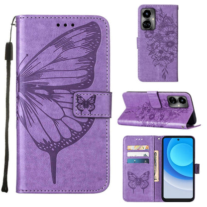 Embossed Butterfly Flip Leather Phone Case, For OnePlus 10T 5G Global, For Tecno Camon 19, For Tecno Camon 19 NEO, For Tecno Camon 19 Pro 5G, For Tecno POP 6, For Tecno Pova 3/LE7, For Tecno Spark 9 Pro/Spark 9T, For vivo S10e 5G/V23e 4G/V23E 5G/Y75 4G...