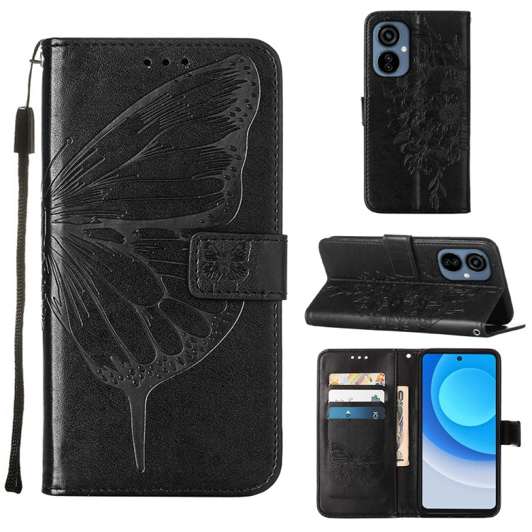 Embossed Butterfly Flip Leather Phone Case, For OnePlus 10T 5G Global, For Tecno Camon 19, For Tecno Camon 19 NEO, For Tecno Camon 19 Pro 5G, For Tecno POP 6, For Tecno Pova 3/LE7, For Tecno Spark 9 Pro/Spark 9T, For vivo S10e 5G/V23e 4G/V23E 5G/Y75 4G...