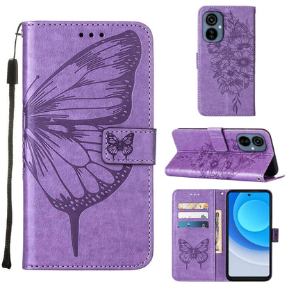 Embossed Butterfly Flip Leather Phone Case, For OnePlus 10T 5G Global, For Tecno Camon 19, For Tecno Camon 19 NEO, For Tecno Camon 19 Pro 5G, For Tecno POP 6, For Tecno Pova 3/LE7, For Tecno Spark 9 Pro/Spark 9T, For vivo S10e 5G/V23e 4G/V23E 5G/Y75 4G...