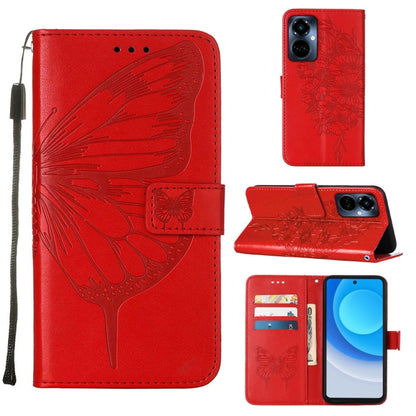 Embossed Butterfly Flip Leather Phone Case, For OnePlus 10T 5G Global, For Tecno Camon 19, For Tecno Camon 19 NEO, For Tecno Camon 19 Pro 5G, For Tecno POP 6, For Tecno Pova 3/LE7, For Tecno Spark 9 Pro/Spark 9T, For vivo S10e 5G/V23e 4G/V23E 5G/Y75 4G...